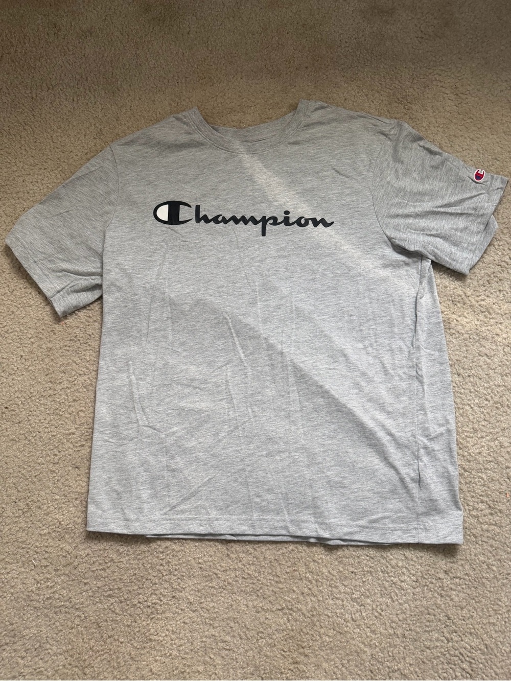 Champion Gray Short-Sleeve Logo Tee